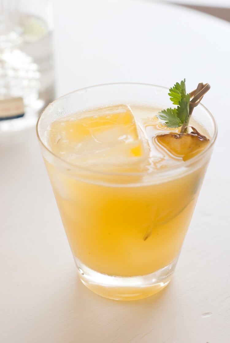 pineapple cilantro serrano cocktail pineapple cilantro serrano cocktail