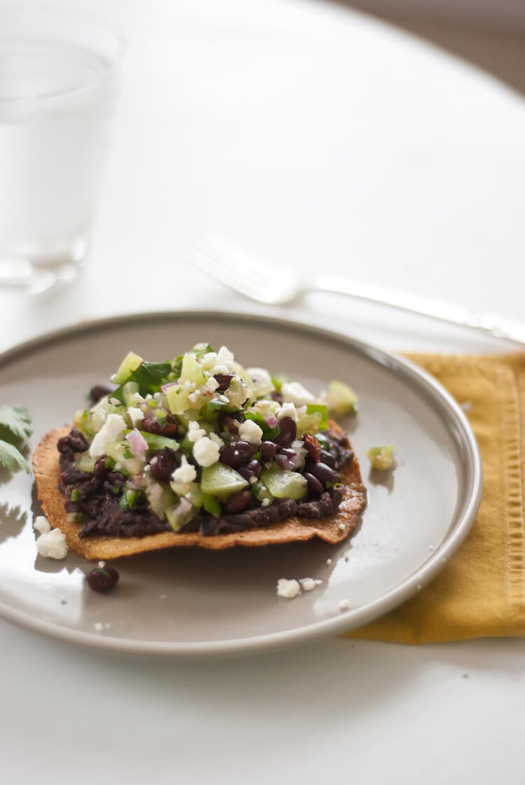tomatillo black bean tostada recipe tomatillo black bean tostada recipe
