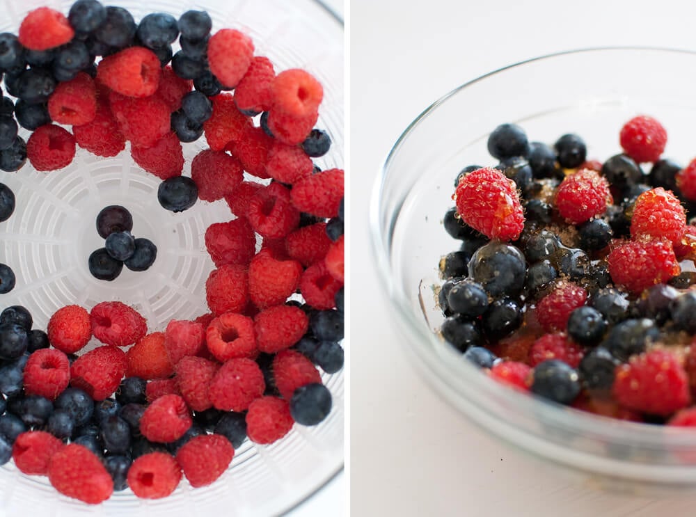 raspberries and blueberries raspberries and blueberries