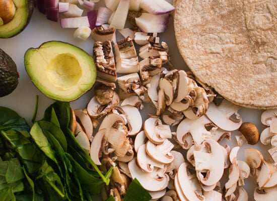 chopped vegetables