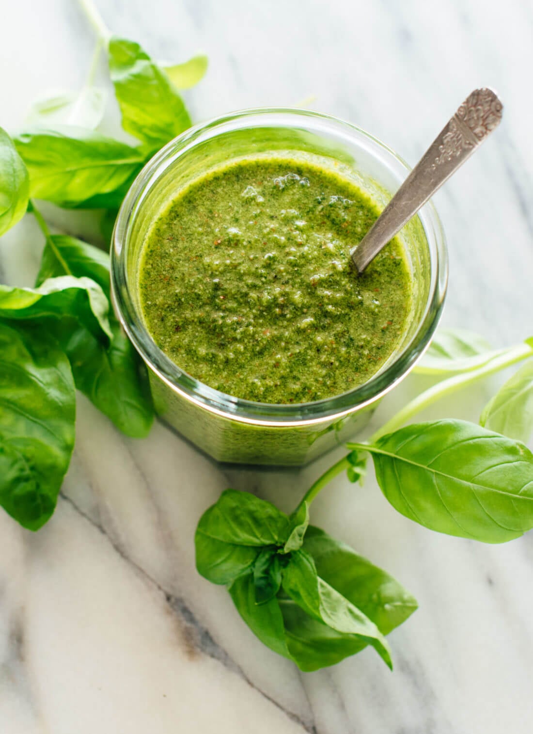 The best basil pesto recipeโlearn all my tricks here! cookieandkate.com