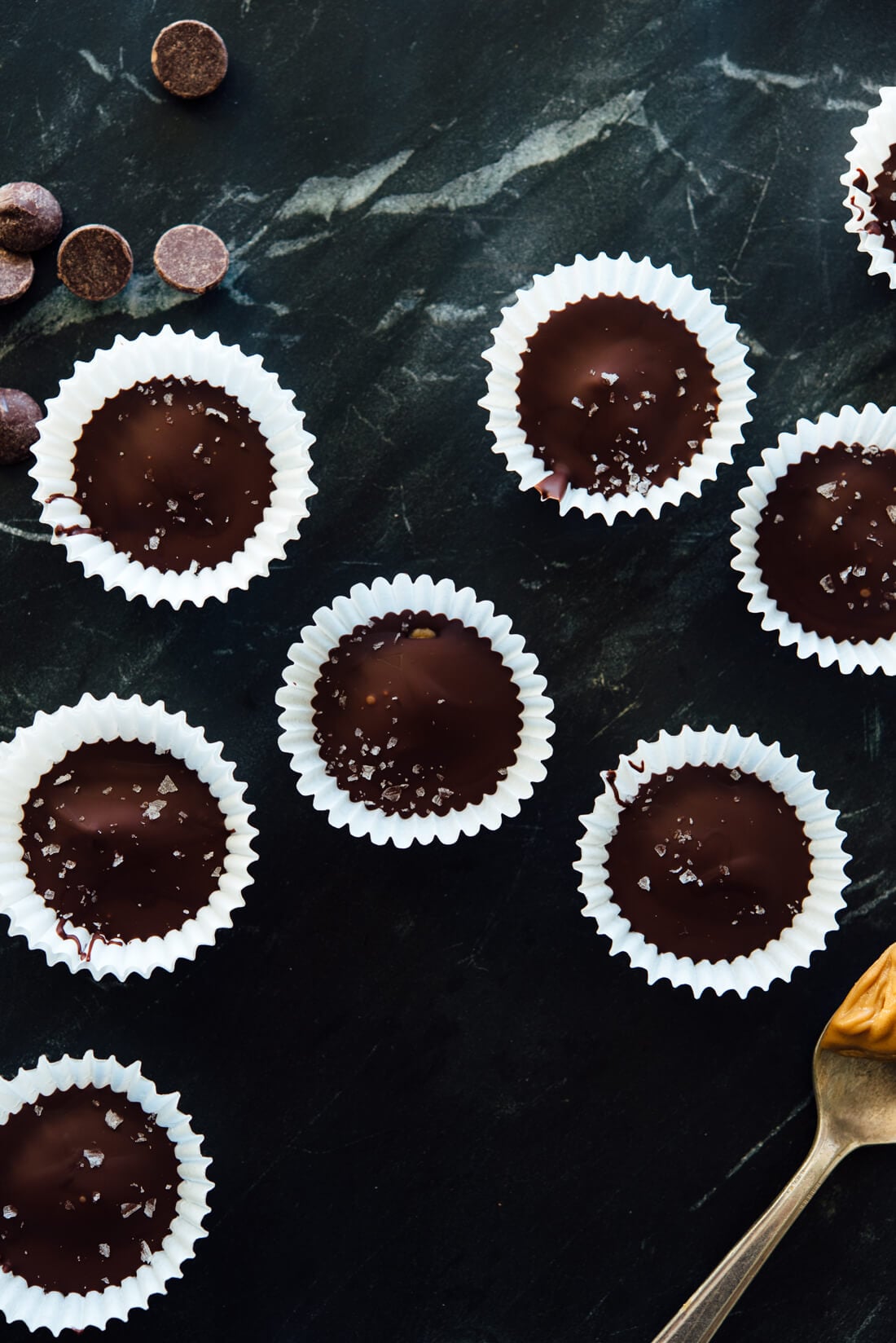 Delicious homemade mini peanut butter cupsโthis recipe is so easy and only requires 3 ingredients!