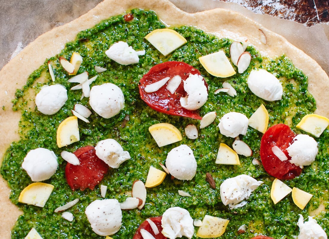 toppings on pizza before baking