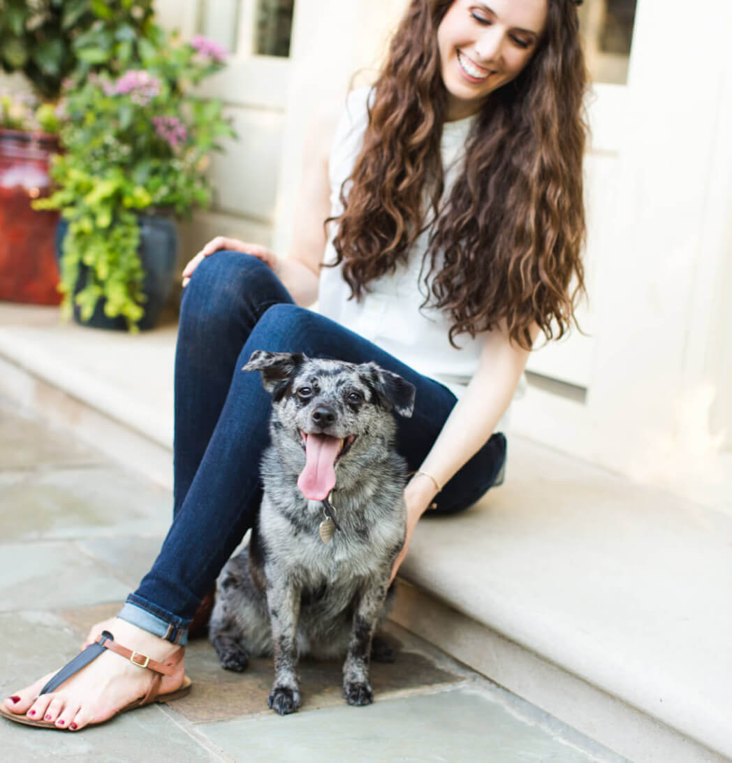 Kathryne Taylor and her dog Cookie