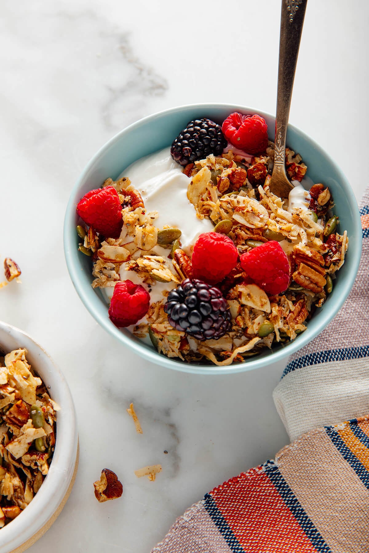 grain-free granola on yogurt